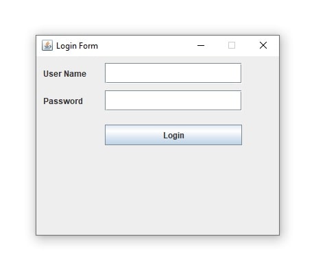 login form in java with database connectivity example